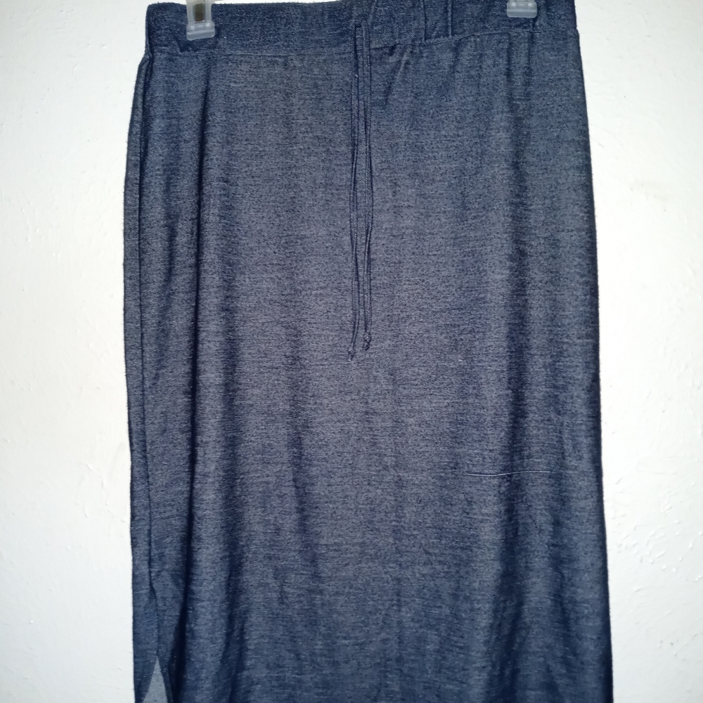 Soft Denim Like Knit Material Skirt